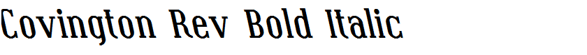 Covington Rev Bold Italic