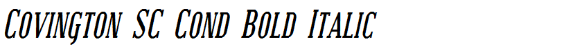 Covington SC Cond Bold Italic