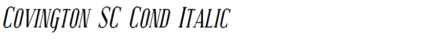 Covington SC Cond Italic