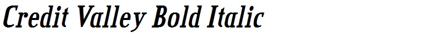 Credit Valley Bold Italic