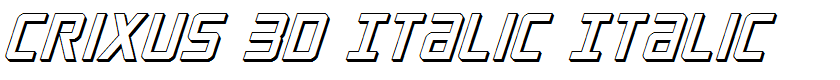 Crixus 3D Italic Italic