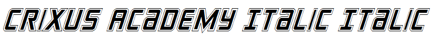 Crixus Academy Italic Italic