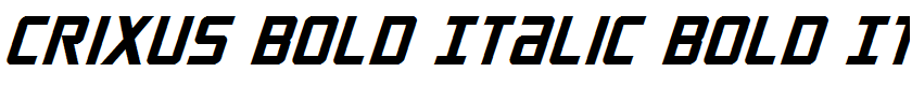 Crixus Bold Italic Bold Italic