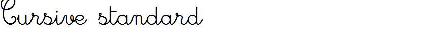 Cursive standard
