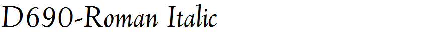 D690-Roman Italic