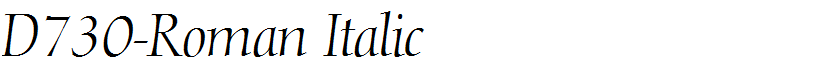 D730-Roman Italic