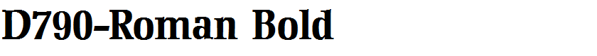 D790-Roman Bold
