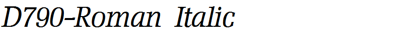 D790-Roman Italic