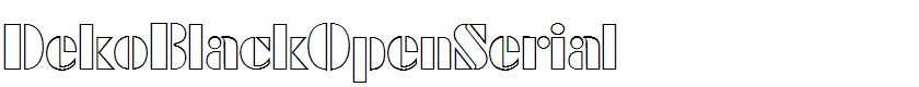 DekoBlackOpenSerial