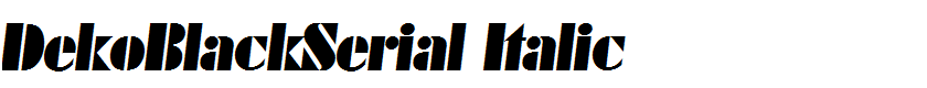 DekoBlackSerial Italic