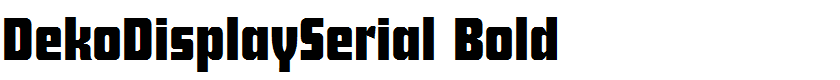 DekoDisplaySerial Bold