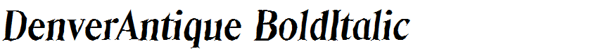 DenverAntique BoldItalic