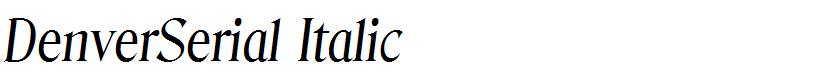 DenverSerial Italic