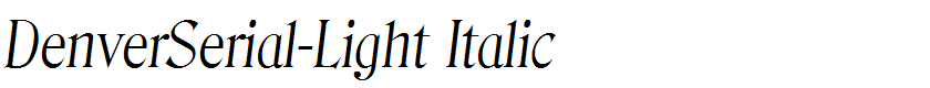 DenverSerial-Light Italic