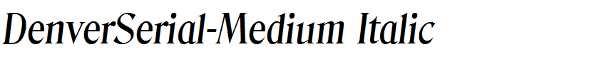 DenverSerial-Medium Italic