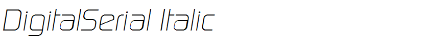 DigitalSerial Italic