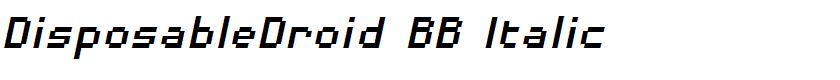 DisposableDroid BB Italic