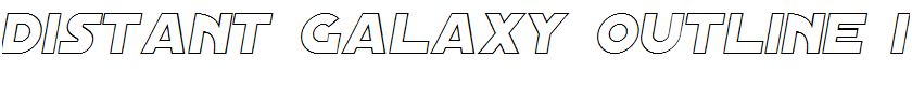 Distant Galaxy Outline Italic