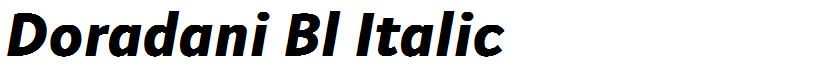 Doradani Bl Italic