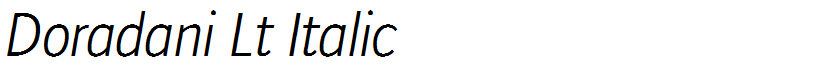 Doradani Lt Italic