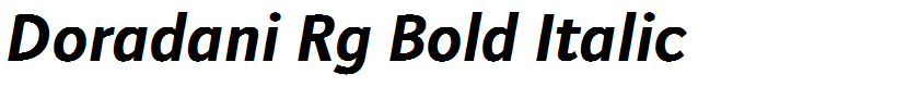 Doradani Rg Bold Italic