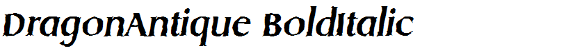 DragonAntique BoldItalic