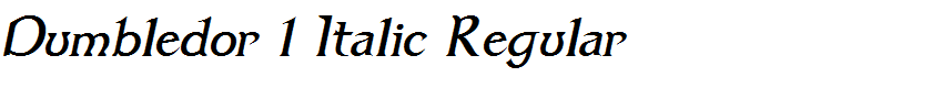 Dumbledor 1 Italic Regular