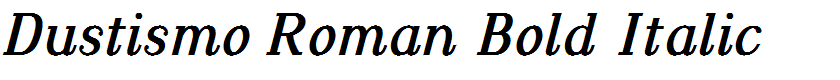 Dustismo Roman Bold Italic