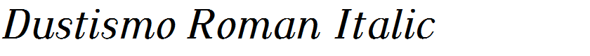 Dustismo Roman Italic