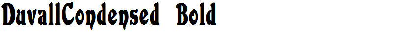 DuvallCondensed Bold