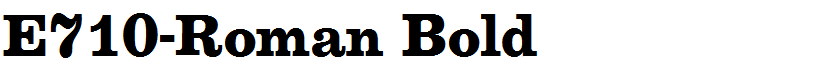 E710-Roman Bold