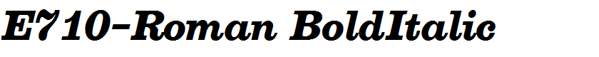 E710-Roman BoldItalic