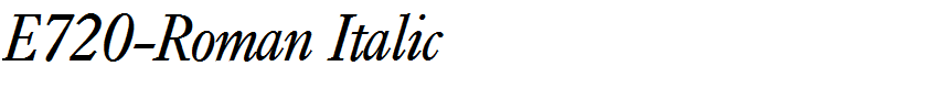 E720-Roman Italic