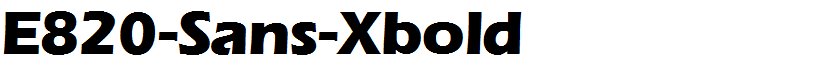 E820-Sans-Xbold
