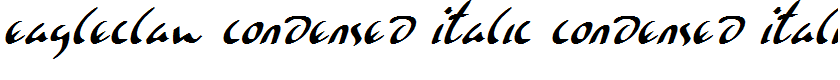 Eagleclaw Condensed Italic Condensed Italic