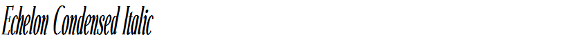 Echelon Condensed Italic