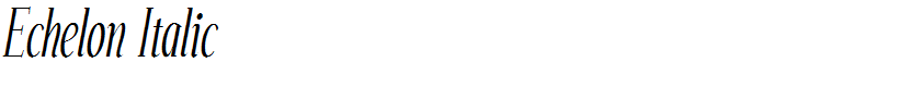 Echelon Italic