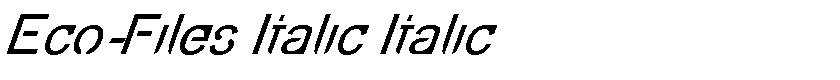 Eco-Files Italic Italic