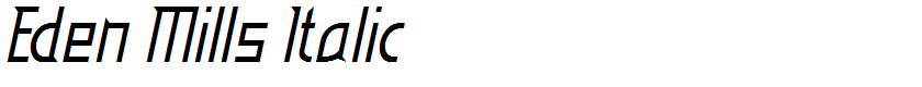 Eden Mills Italic
