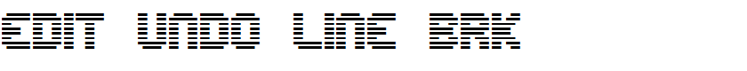 Edit Undo Line BRK