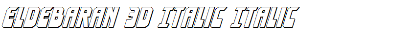 Eldebaran 3D Italic Italic