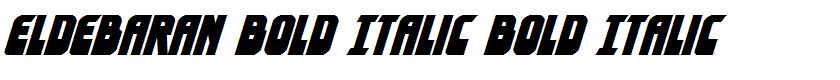 Eldebaran Bold Italic Bold Italic