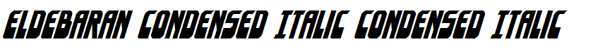 Eldebaran Condensed Italic Condensed Italic
