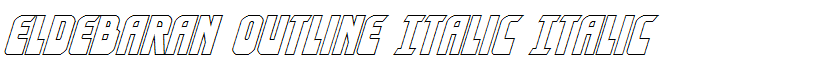 Eldebaran Outline Italic Italic