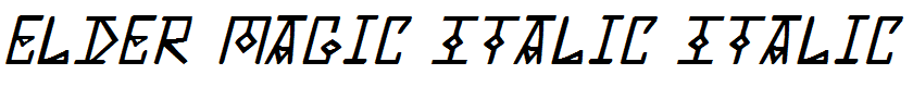 Elder Magic Italic Italic