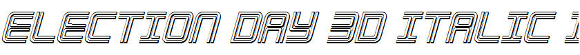Election Day 3D Italic Italic