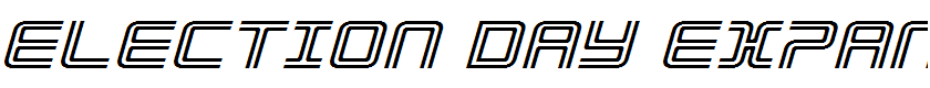 Election Day Expanded Italic Expanded Italic