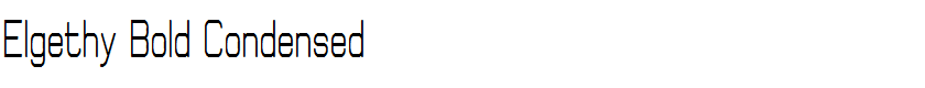Elgethy Bold Condensed