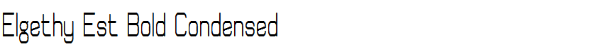 Elgethy Est Bold Condensed