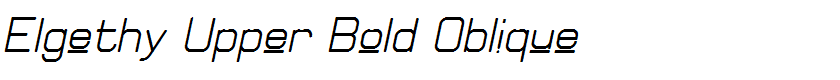 Elgethy Upper Bold Oblique